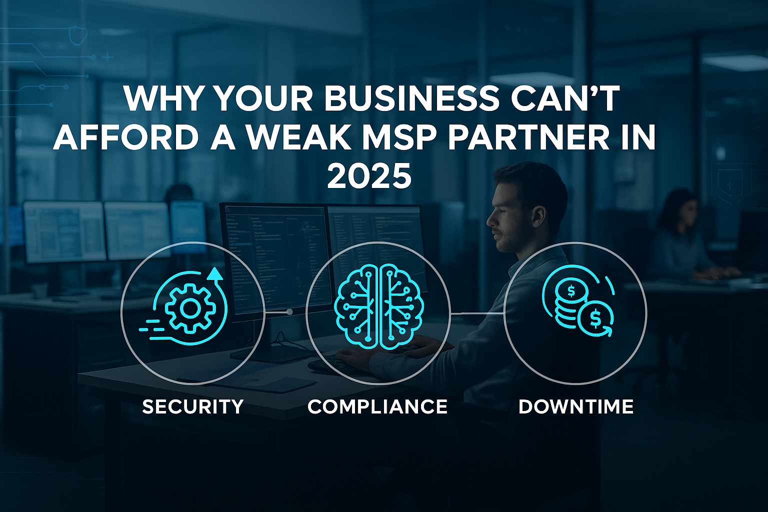 AI-powered MSP automation and managed IT support by MokshTech enhancing cybersecurity, network monitoring, and outsourcing efficiency for businesses in 2025