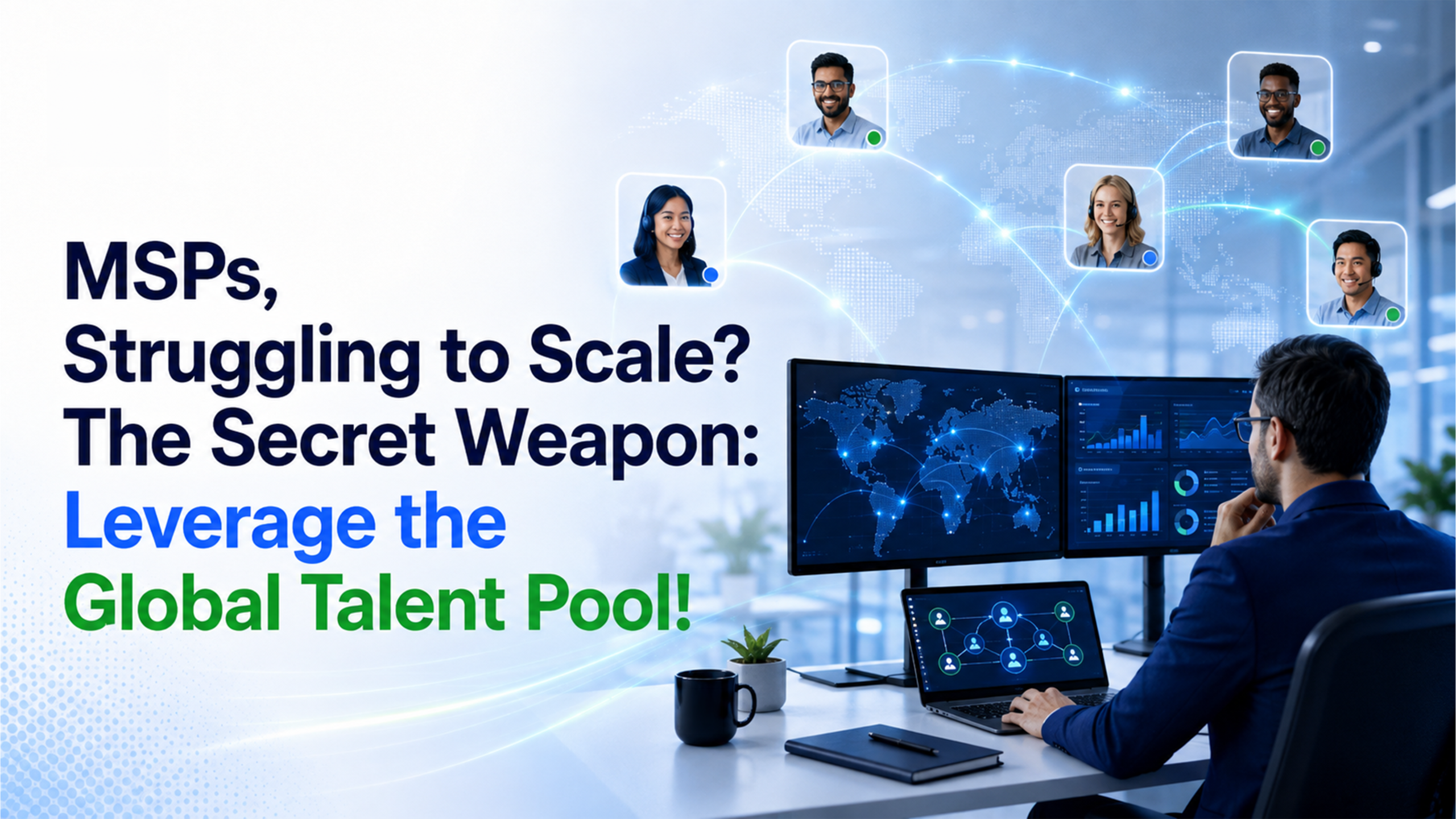 How MSPs Scale Faster with Dedicated Engineers, 247 NOC Support, and Helpdesk Outsourcing with the MokshTech Team